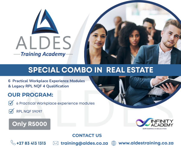 Combo: Real Estate - 6-Practical Workplace Training Modules & Legacy NQF4 Qualification